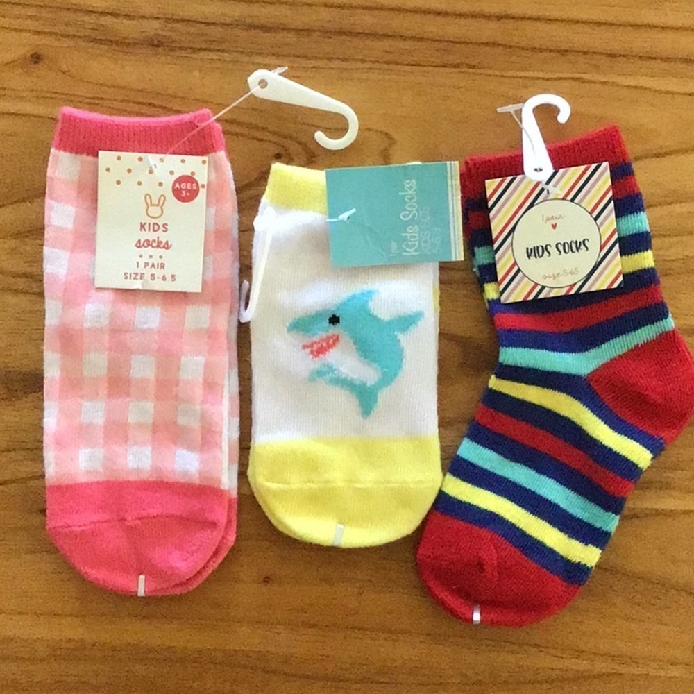 Vibrant Colorful Trio of Socks for Fun Outfits - NWT